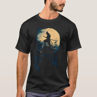 Camiseta Arte Japonesa Samurai Vintage Guerreiro Sombra Sol