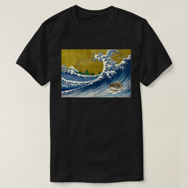 Camiseta Arte japonesa surfing (Frente do Design)