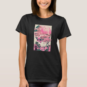 Camiseta Arte Japonesa Ukiyo-e Harajuku Estilo Cherry Bloss