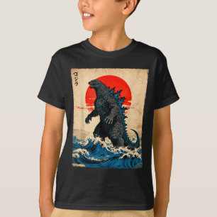 Camiseta Arte Japonesa Vintage Monstro Kaiju