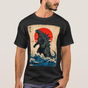 Camiseta Arte Japonesa Vintage Monstro Kaiju