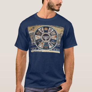 Camiseta Arte Judaica Gráfica para Hebraico Israelita 12 d