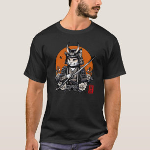 Camiseta Arte Kanji Tatuagem Japonesa Bushido Ninja Gato Sa