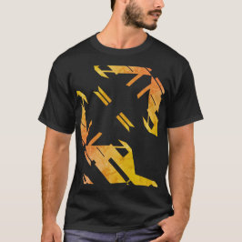 Camiseta Arte Laranja Contemporânea do Sudoeste Abstrato