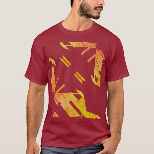 Camiseta Arte Laranja Contemporânea do Sudoeste Abstrato (Frente)
