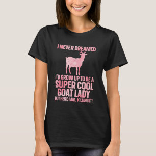 Camiseta Arte Legal da Senhora Bode para Mulher Menina Anim