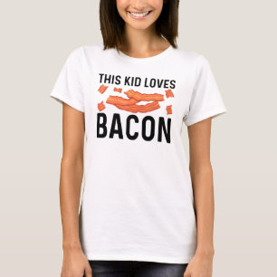 Camiseta Arte legal De Bacon Para Crianças Rapazes, Fenda D