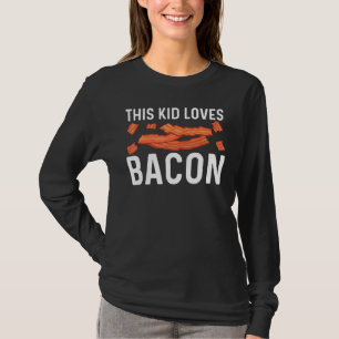 Camiseta Arte legal De Bacon Para Crianças Rapazes, Fenda D