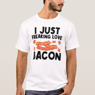 Camiseta Arte legal De Bacon Para Homens, Porco, Fenda