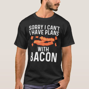 Camiseta Arte legal De Bacon Para Homens, Porco, Fenda