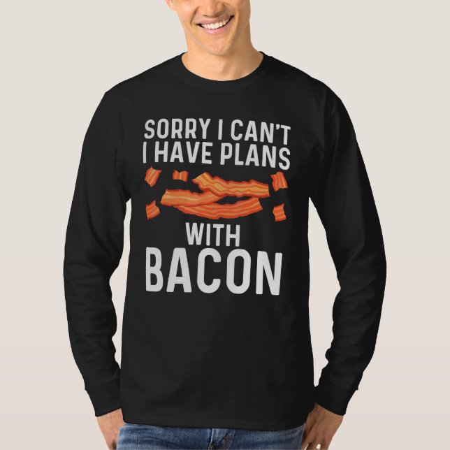 Camiseta Arte legal De Bacon Para Homens, Porco, Fenda (Frente)