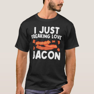 Camiseta Arte legal De Bacon Para Homens, Porco, Fenda