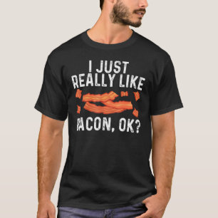 Camiseta Arte legal De Bacon Para Homens, Porco, Fenda