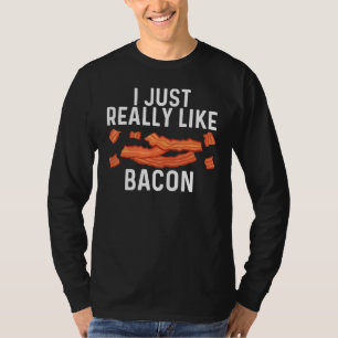 Camiseta Arte legal De Bacon Para Homens, Porco, Fenda