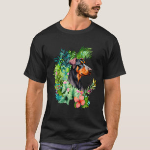 Camiseta Arte Legal de Doberman Pintura Gráfica Colorida Di