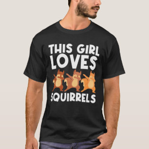 Camiseta Arte legal De Esquilo Para Meninas Kid Chipmunk Pr