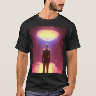 Camiseta Arte Legal de Ovni. Arte Alienígena Vibrante e Col