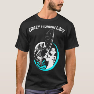 Camiseta Arte Legal de Pesca para Mulheres Mãe Pescadores A