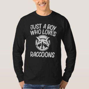 Camiseta Arte legal De Raccoon Para Meninos Ringtail