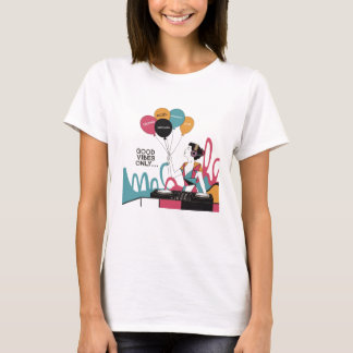 Camiseta Arte legal e Pop de uma garota dj