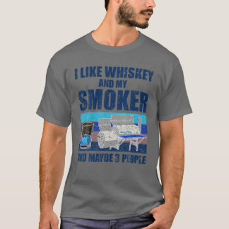 Camiseta Arte legal Whiskey Para Homens Mulheres Fumando Bo