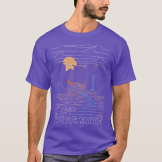 Camiseta Arte Linear Yosemite Parques Nacionais Yosemite