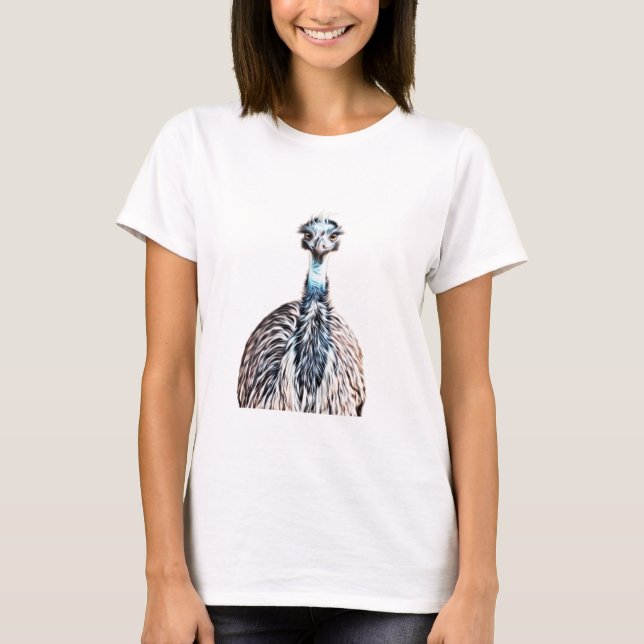 Camiseta Arte Luminosa de Aves (Frente)