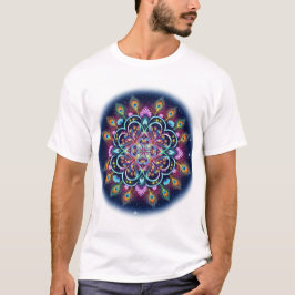 Camiseta Arte Mandala de Lótus Cósmico Psicodélico