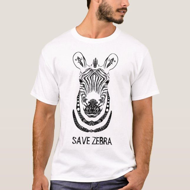 Camiseta Arte Mandala Zebra (Frente)