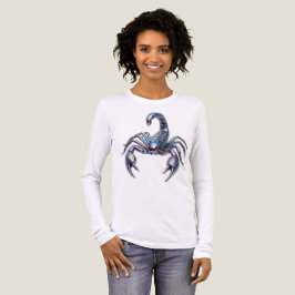 Camiseta Arte Mecânica Escorpião Cibernético Iridescente