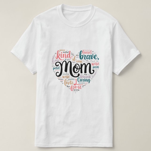 Camiseta Arte mestra em forma de coração - Presente perfeit (Frente do Design)