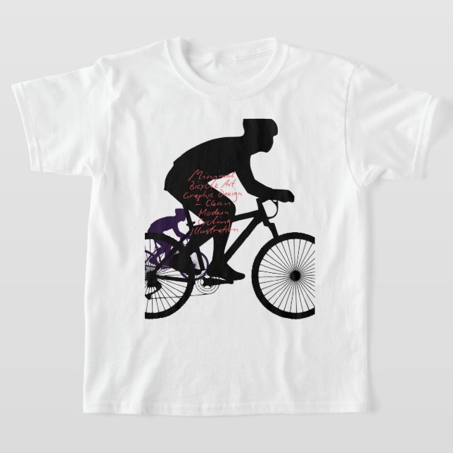 Camiseta Arte Minimalista de Bicicleta –  (Postura )
