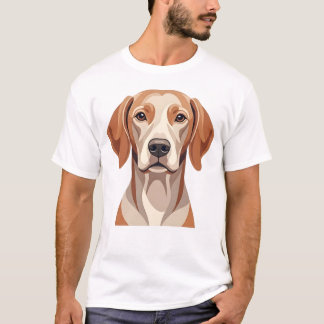 Camiseta Arte minimalista de linha do cão Vizsla Húngaro