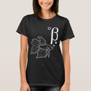 Camiseta Arte Minimalista de Peixe Betta - Gráfico de Peixe