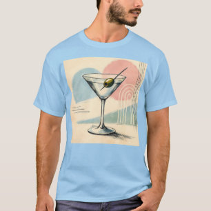 Camiseta Arte Minimalista Pastel Moderno de Meados do Sécul