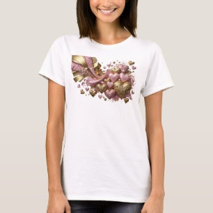 Camiseta ARTE Moderna Abstrata Vermelha Impressão de Arte