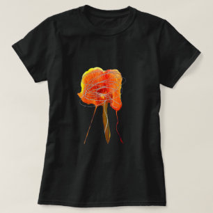 Camiseta Arte moderna de flor floral abstrato