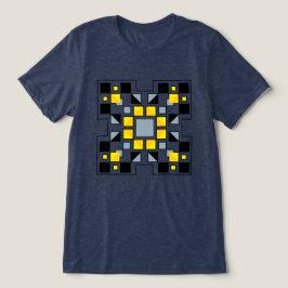 Camiseta Arte Moderna de Padrão de Colcha Geométrica 