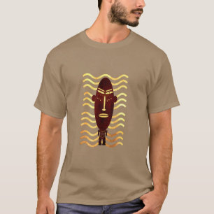 Camiseta Arte moderna de silhueta primitiva abstrata do ros