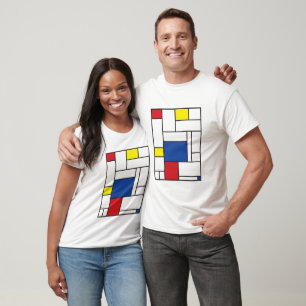 Camiseta Arte Moderna De Stijl Geométrica Minimalista Mondr