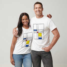 Camiseta Arte Moderna De Stijl Geométrica Minimalista Mondr