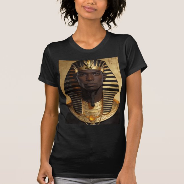 Camiseta Arte Moderna do Rei Africano Antigo (Frente)