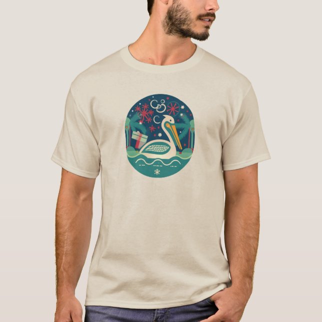 CAMISETA ARTE MODERNA ORIGINAL DE NATAL PELICAN (Frente)