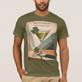 Camiseta Arte Moderno de Meados do Século Trevo de Três Fol