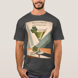 Camiseta Arte Moderno de Meados do Século Trevo Martini Slá