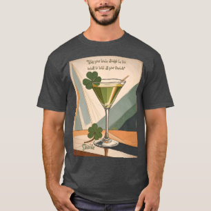 Camiseta Arte Moderno de Meados do Século Trevo Martini Slá