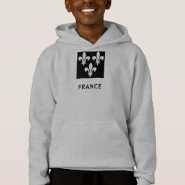 Camiseta Arte Monocromática de Impressão Heráldica da Franç