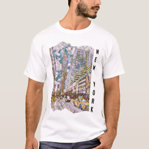 Camiseta Arte Mosaica Nova Iorque