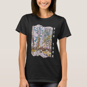 Camiseta Arte Mosaica Nova Iorque