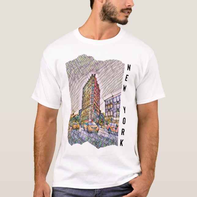 Camiseta Arte Mosaica Nova Iorque (Frente)